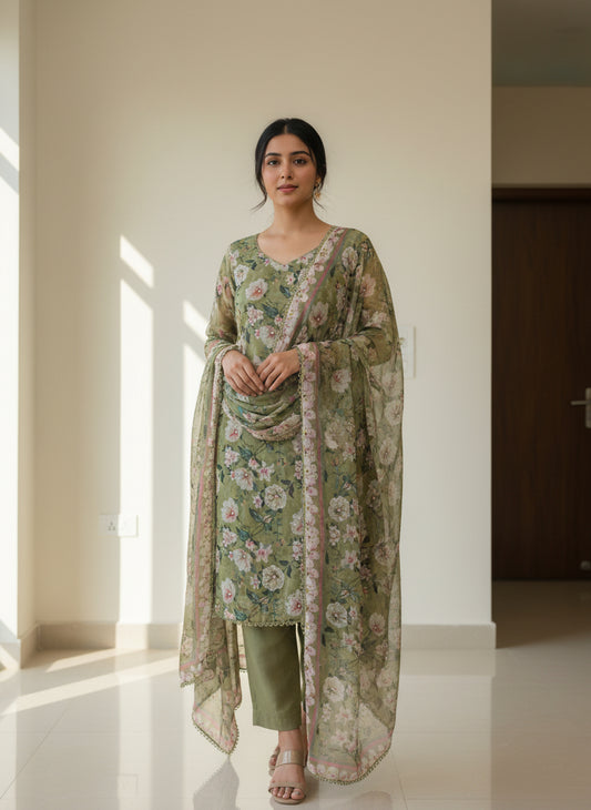 Sage Meadow Printed Suit Set