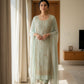 Mint Zari Embroidered Suit Set