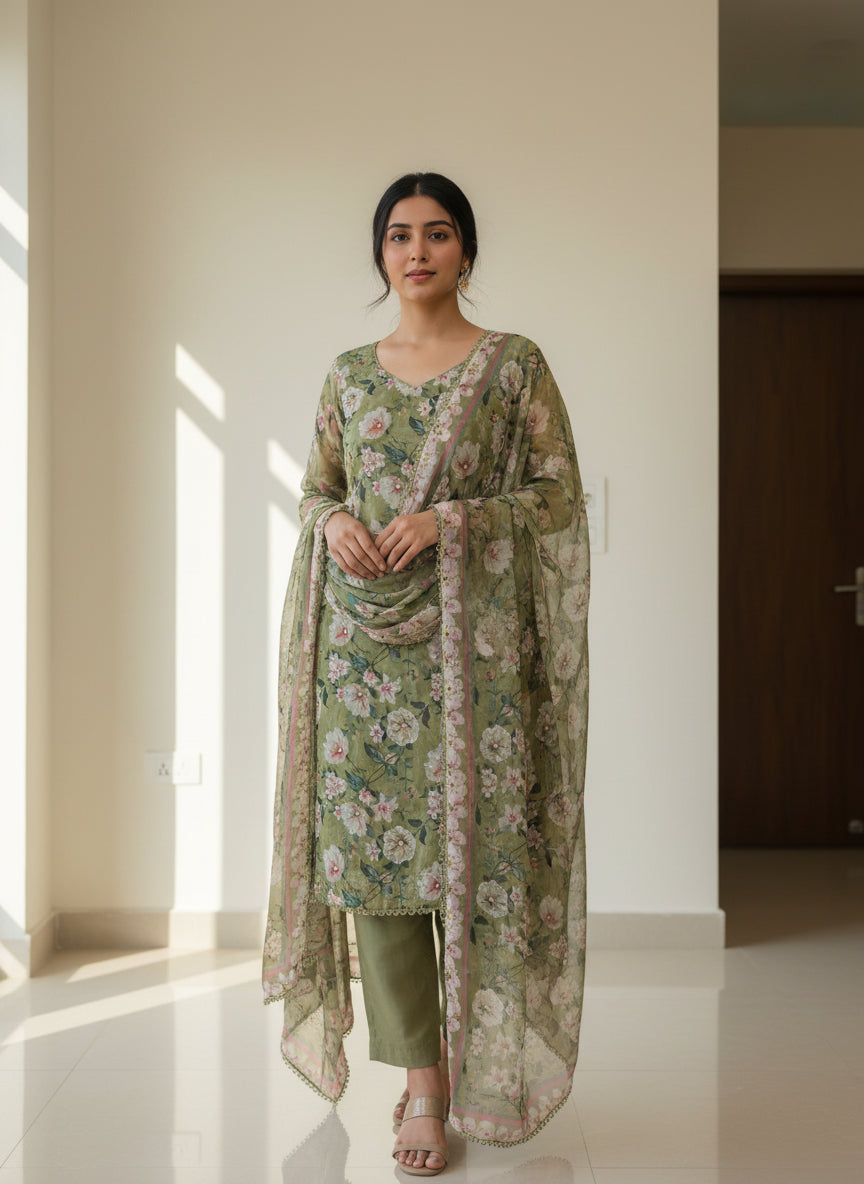 Sage Meadow Printed Suit Set