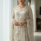 Beige Chikankari Floral Suit Set