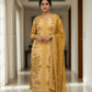 Mustard Floral Printed Suit Set