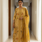 Mustard Floral Printed Suit Set