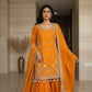 Saffron Noor Embroidered Sharara Suit Set