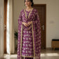 Wine Leaf Print Suit Set