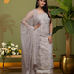 Soft taupe embroidered suit with dupatta