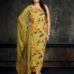 Lightweight and stylish green suit with bold floral prints