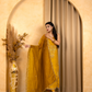 Rich opada-silk separates paired with a breezy muslin dupatta 