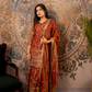 Shimmer-georgette suit crafted for festive wear