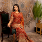 Shimmer-georgette suit crafted for festive wear